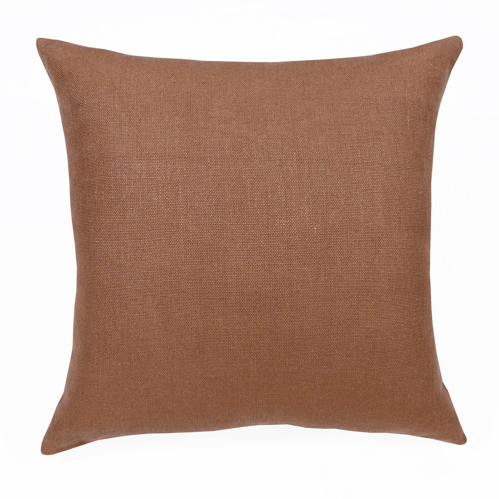 Estate Linen Poly Filled Pillow in Brown, 20" x 20". Picture 1