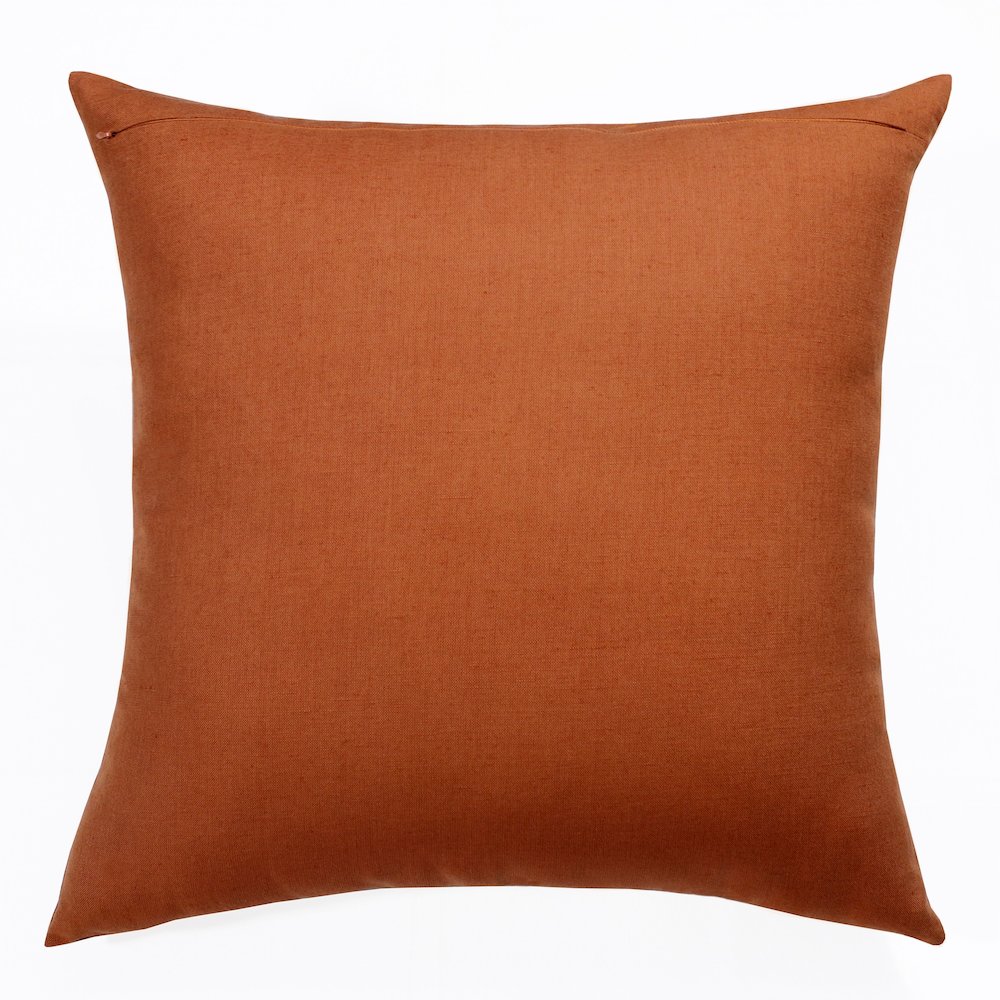 Estate Linen Poly Filled Pillow in Orange/Gray, 20" x 20". Picture 6