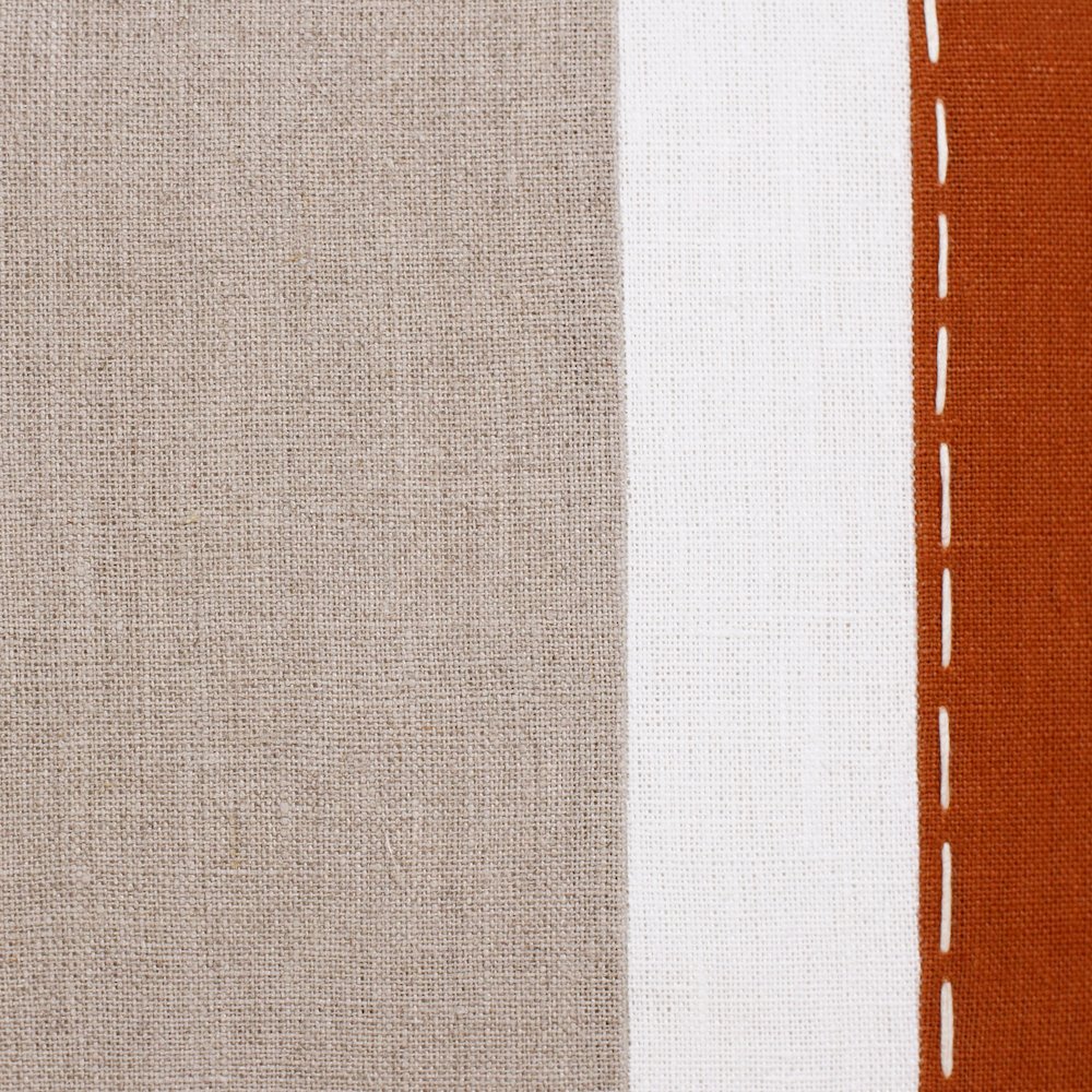 Estate Linen Poly Filled Pillow in Orange/Gray, 20" x 20". Picture 7