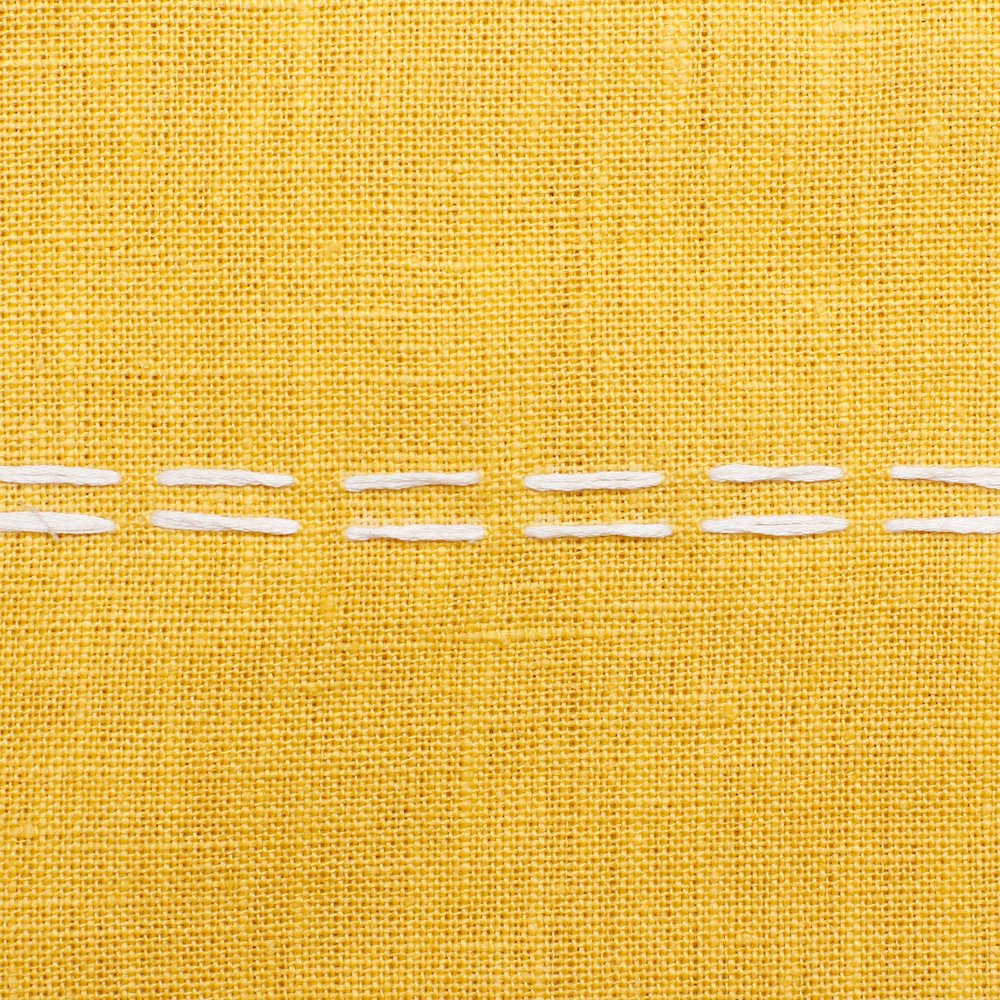 Estate Linen Poly Filled Pillow in Yellow/Ivory, 20" x 20". Picture 7