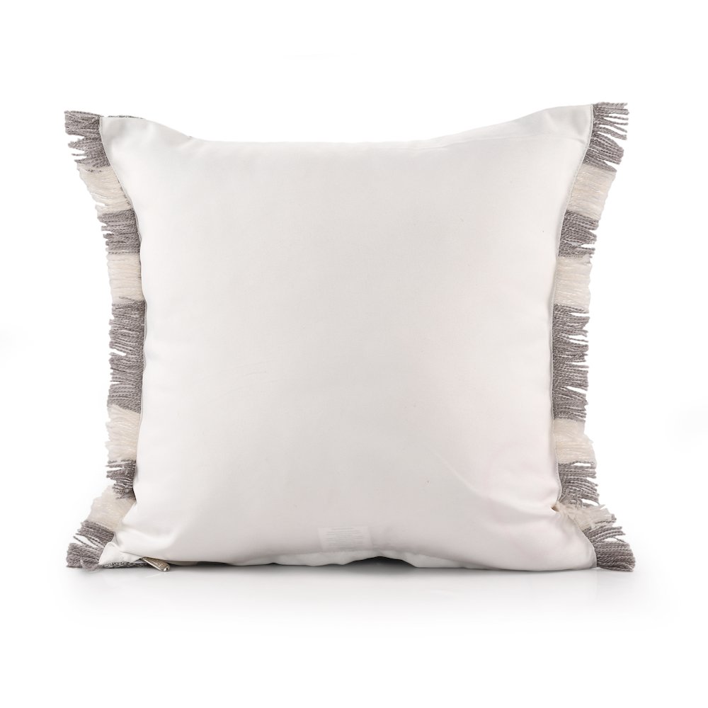 Denver Performance Poly Filled Pillow in Gray/Ivory, 20" x 20". Picture 6