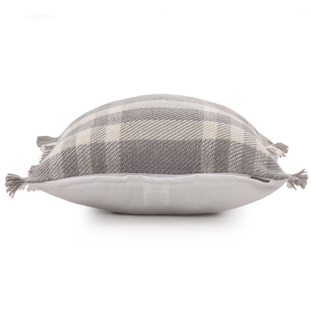 Denver Performance Poly Filled Pillow in Gray/Ivory, 20" x 20". Picture 5