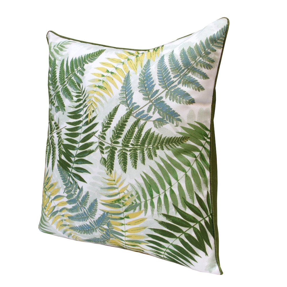 Fern Performance Poly Filled Pillow in Green/Yellow, 20" x 20". Picture 8