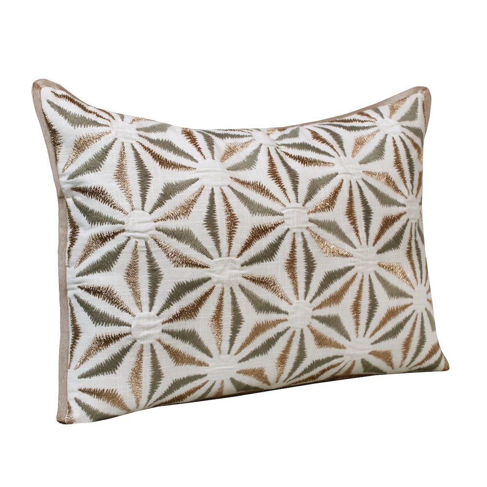 Harlow Cotton Poly Filled Pillow in Gray/Brown, 14" x 20". Picture 2
