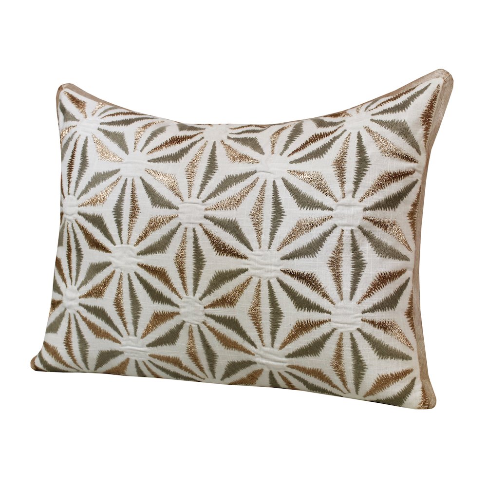 Harlow Cotton Poly Filled Pillow in Gray/Brown, 14" x 20". Picture 7