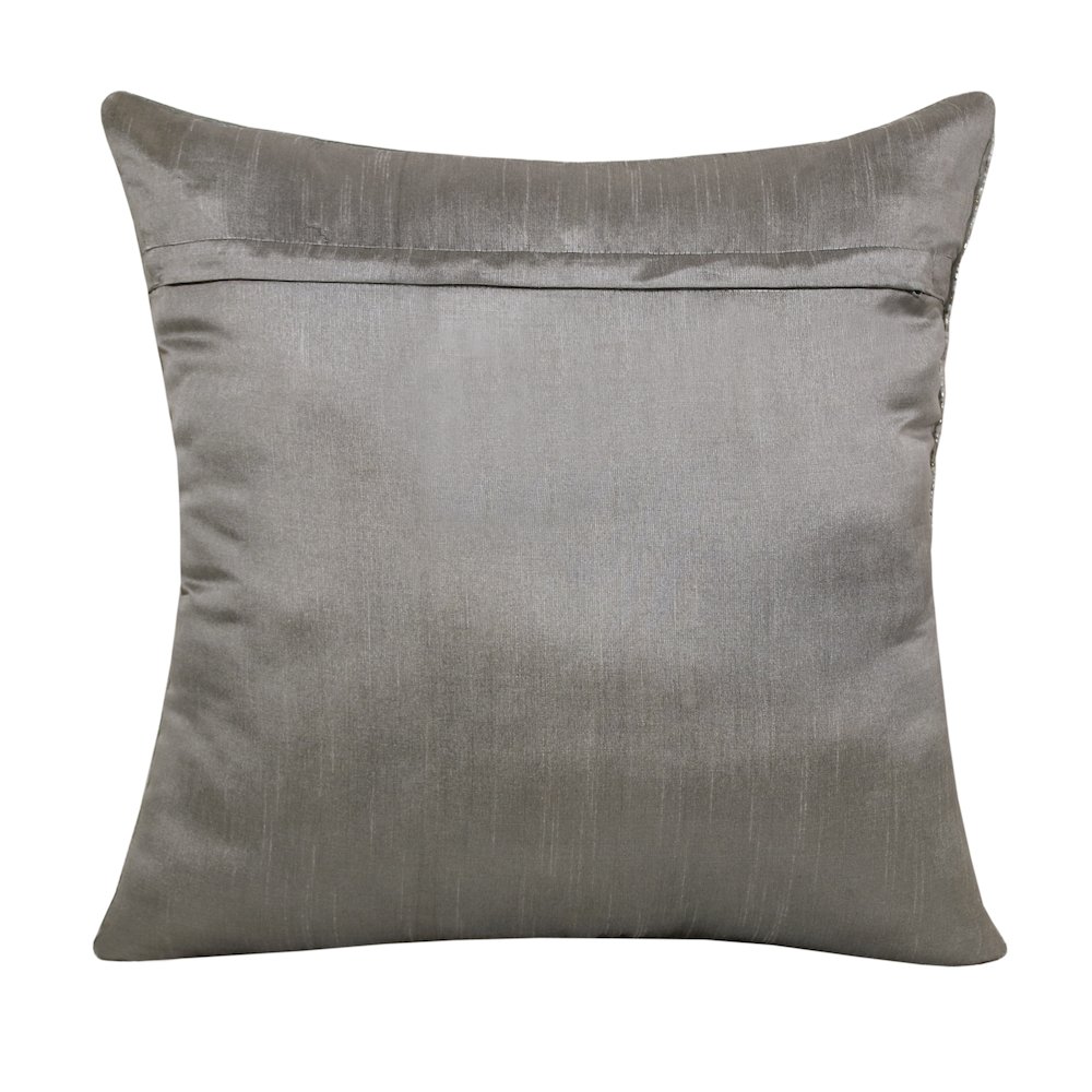 Harlow Performance Velvet Poly Filled Pillow in Gray/Silver, 20" x 20". Picture 5