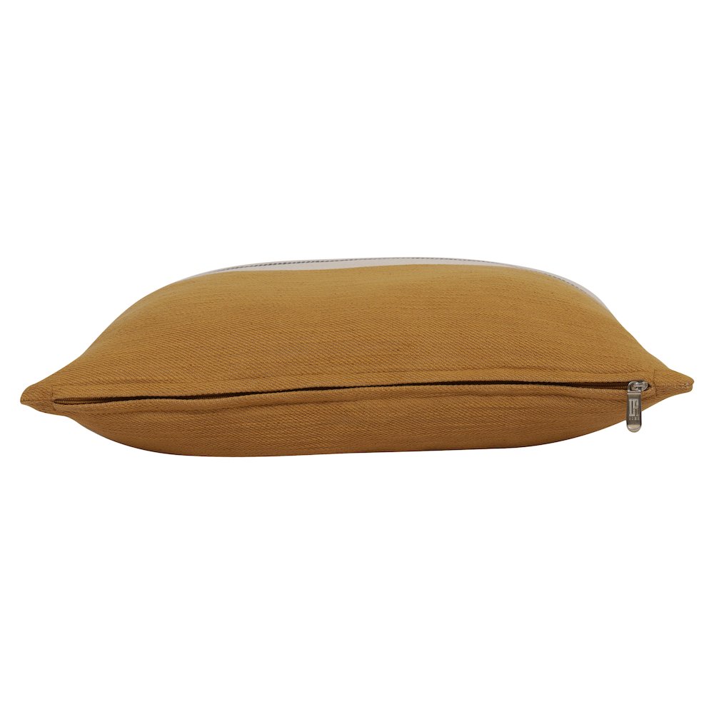 Wilmington Cotton Poly Filled Pillow in Yellow/Gray, 20" x 20". Picture 9