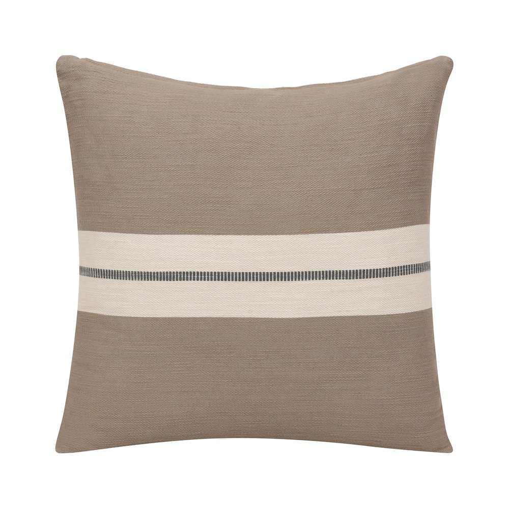 Wilmington Cotton Poly Filled Pillow in Brown/Gray, 20" x 20". Picture 6