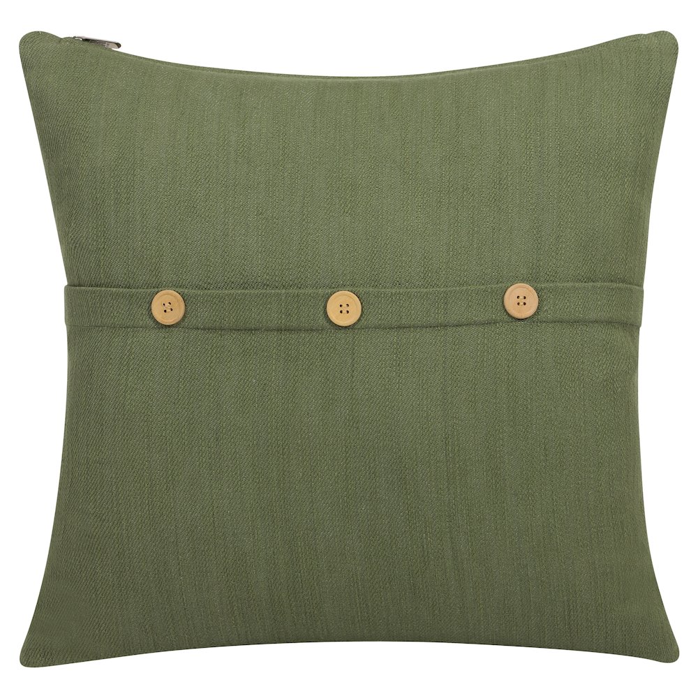 South Hampton Cotton Poly Filled Pillow in Green, 20" x 20". Picture 1