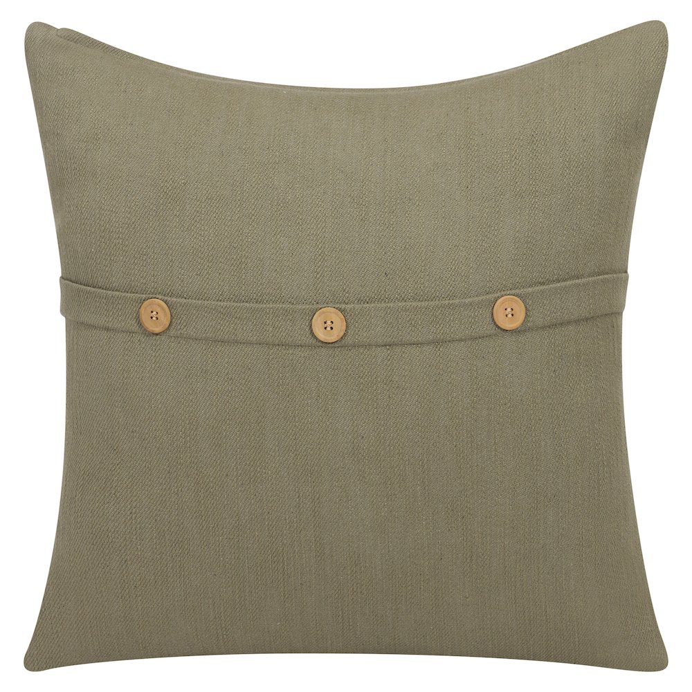South Hampton Cotton Poly Filled Pillow in Green, 20" x 20". Picture 1