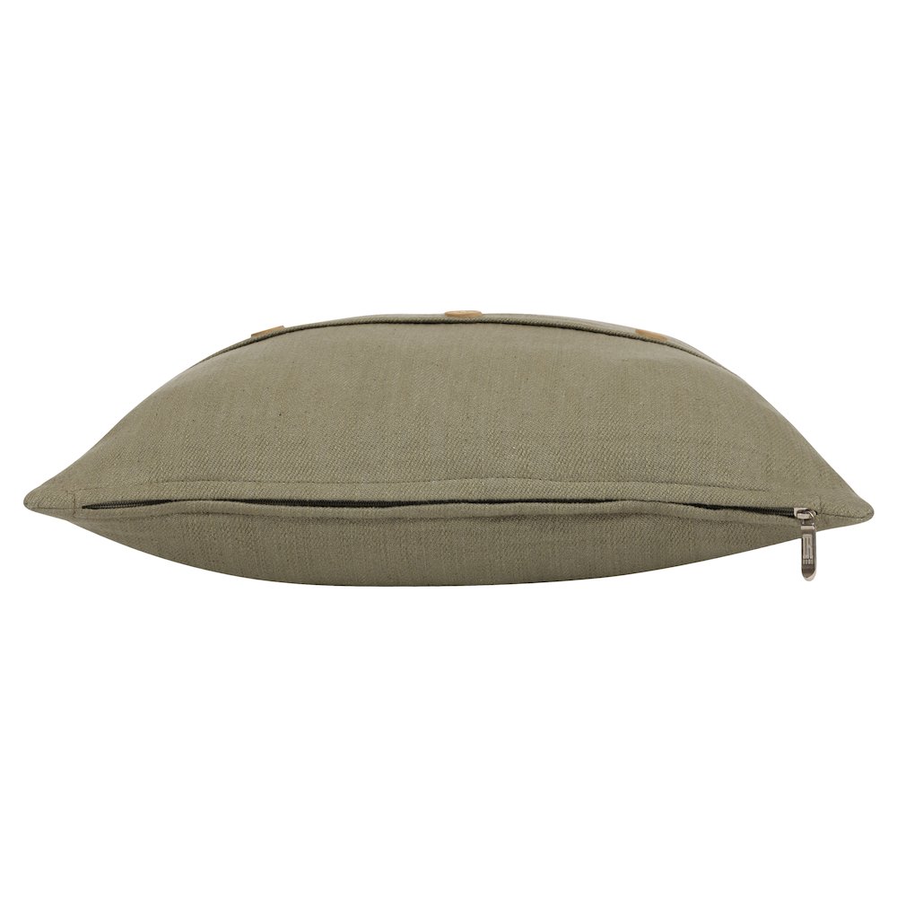 South Hampton Cotton Poly Filled Pillow in Green, 20" x 20". Picture 10