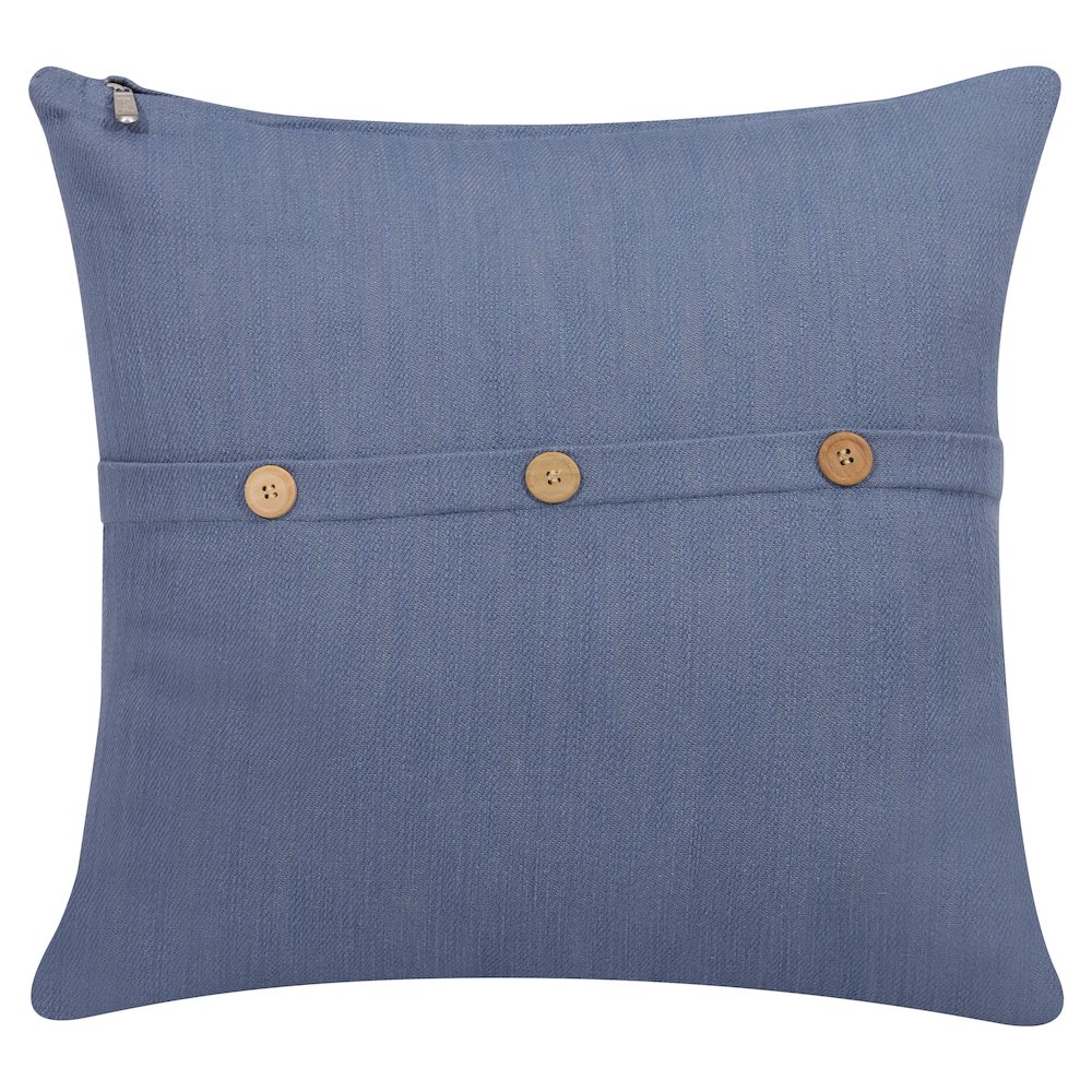 South Hampton Cotton Poly Filled Pillow in Blue, 20" x 20". Picture 1