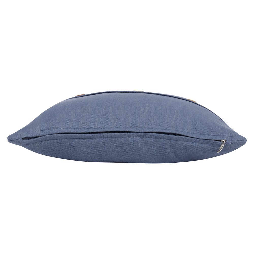 South Hampton Cotton Poly Filled Pillow in Blue, 20" x 20". Picture 10