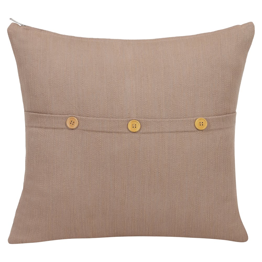 South Hampton Cotton Poly Filled Pillow in Brown, 20" x 20". Picture 1