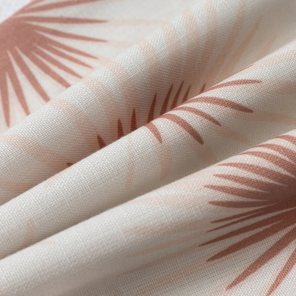 Coastal Performance Poly Filled Pillow in Off-White/Orange, 18" x 18". Picture 3