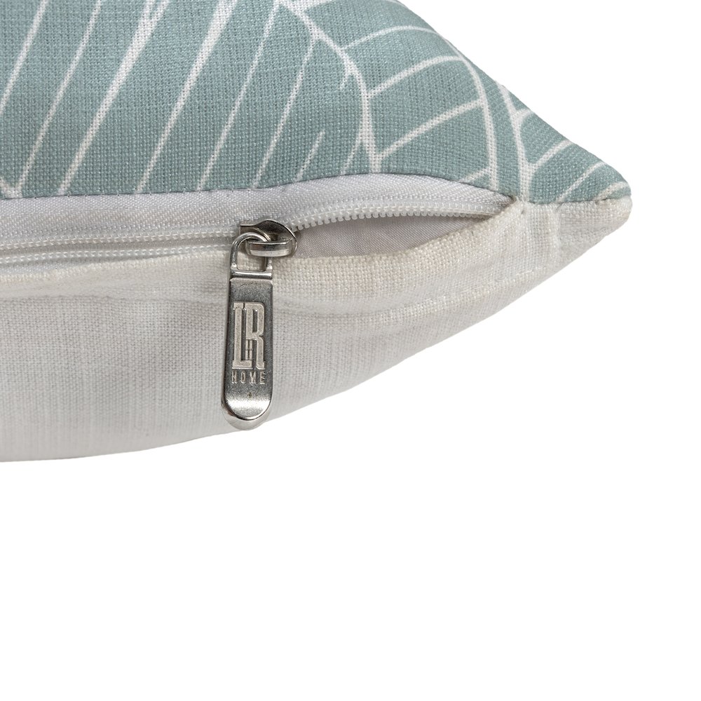 Coastal Performance Poly Filled Pillow in Blue/White, 18" x 18". Picture 2