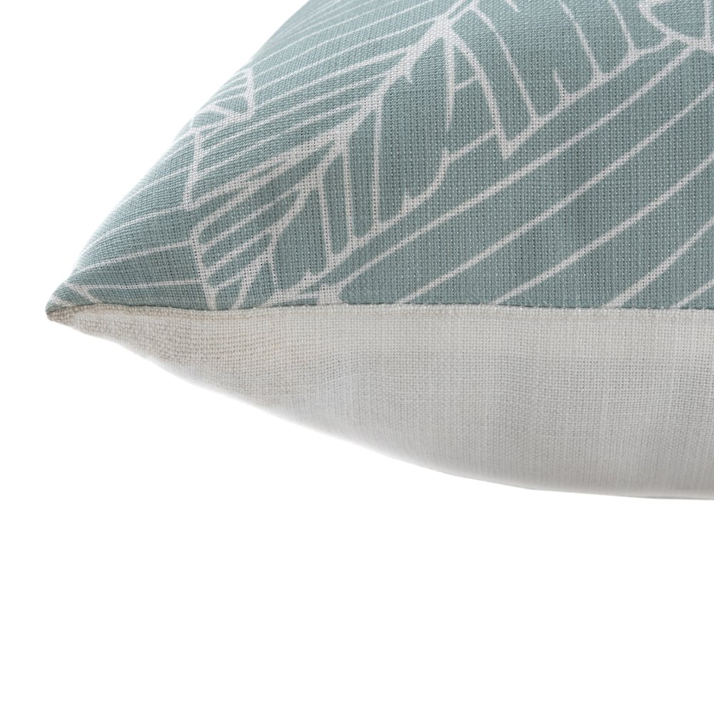 Coastal Performance Poly Filled Pillow in Blue/White, 18" x 18". Picture 4