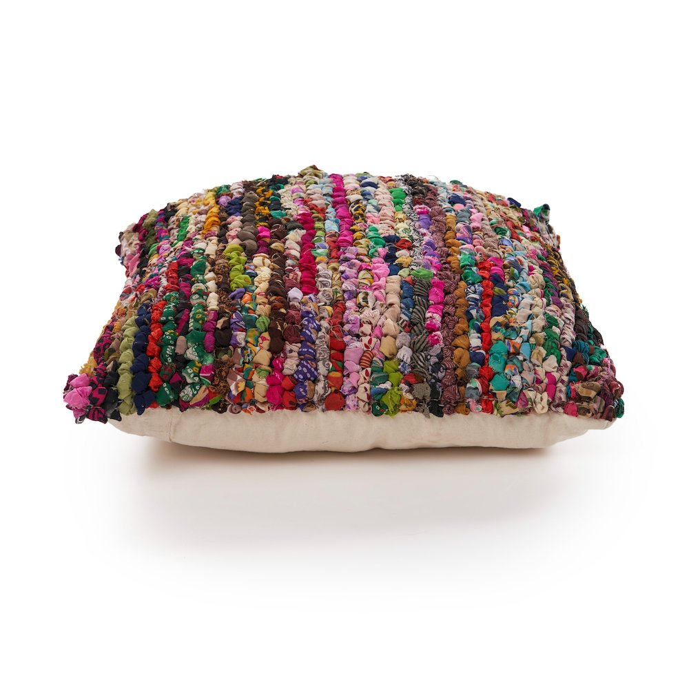 Chindi Stripe Floor Pillow. Picture 4