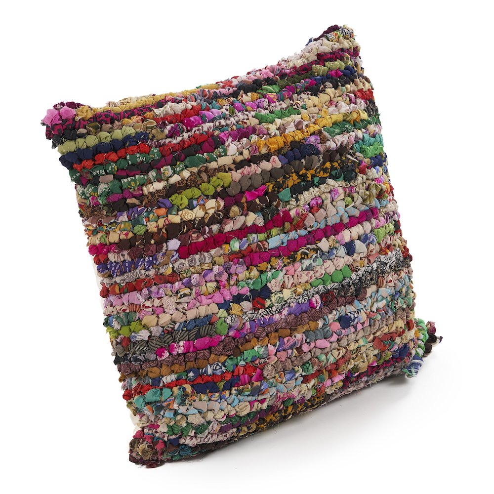 Chindi Stripe Floor Pillow. Picture 5