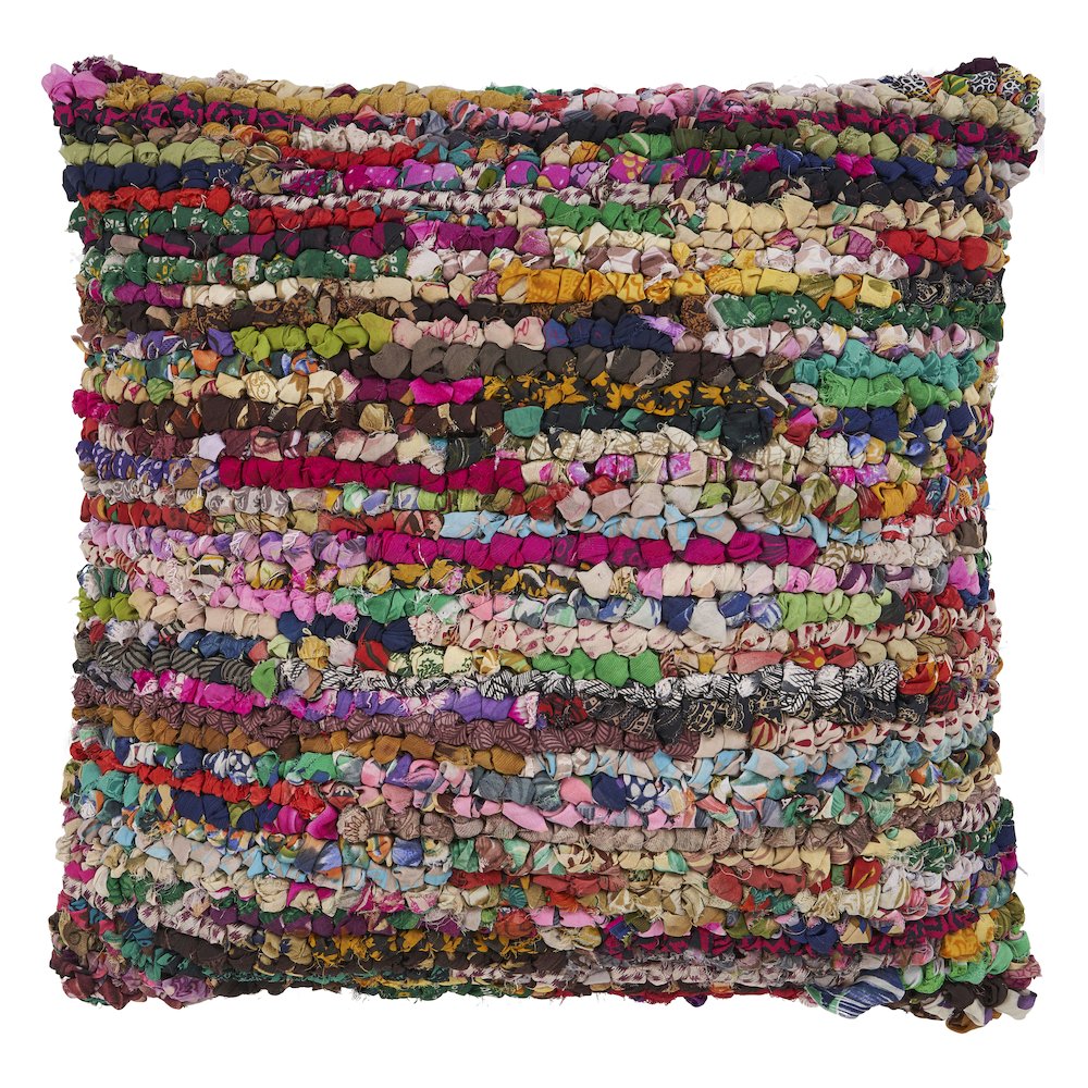 Chindi Stripe Floor Pillow. Picture 1
