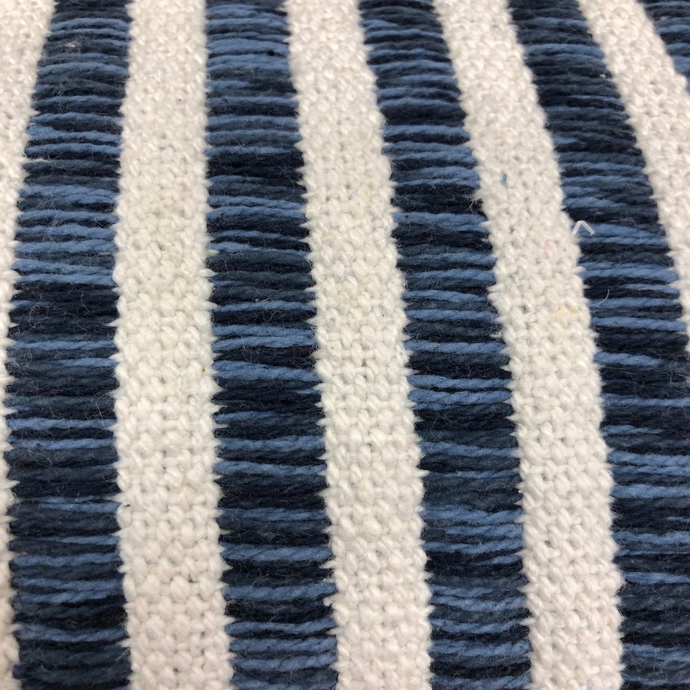 Insignia Cotton Pillow Cover Set of 2 in Blue/White, 22" x 22". Picture 6
