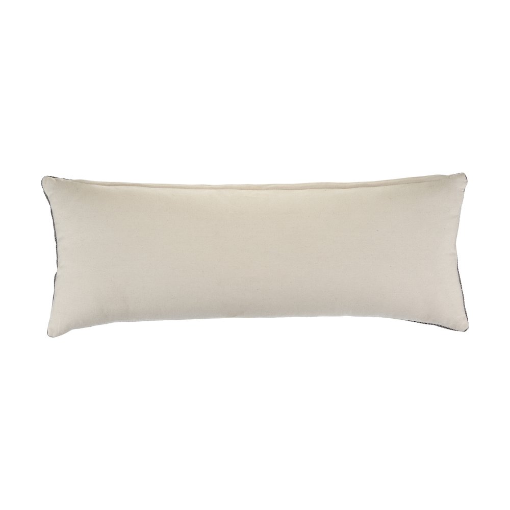 Ox Bay Frost Gray/Cream Geometric All-Natural Cotton Pillow Cover. Picture 5