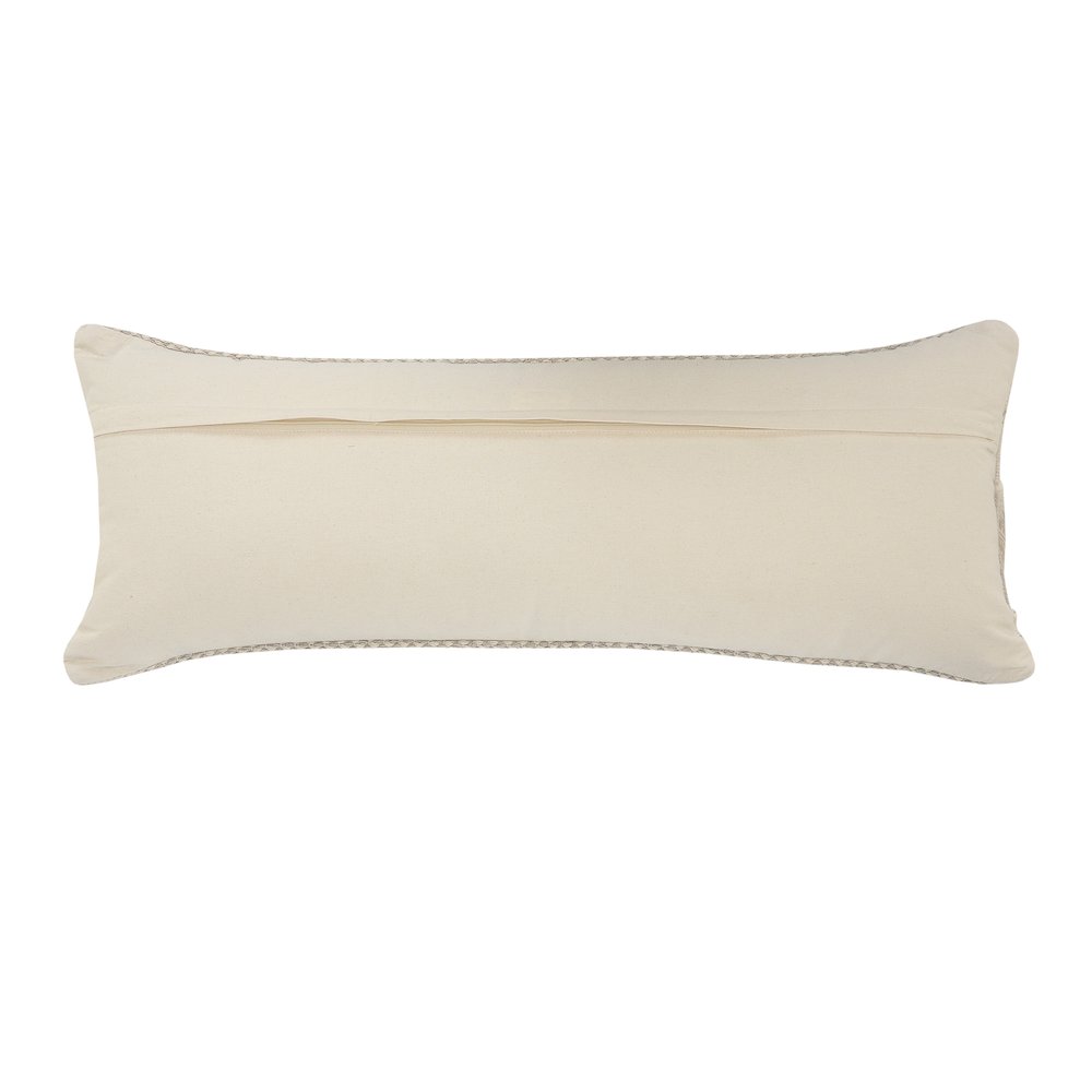 Ox Bay Hand-Woven Tan/Cream Stripe All-Natural Cotton Pillow Cover. Picture 6