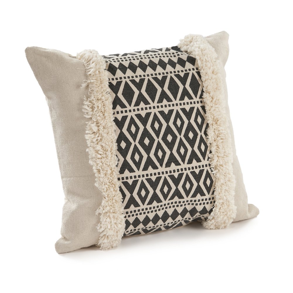 Black Modern Throw Pillow. Picture 3