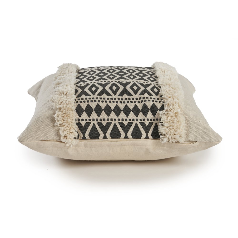 Black Modern Throw Pillow. Picture 4