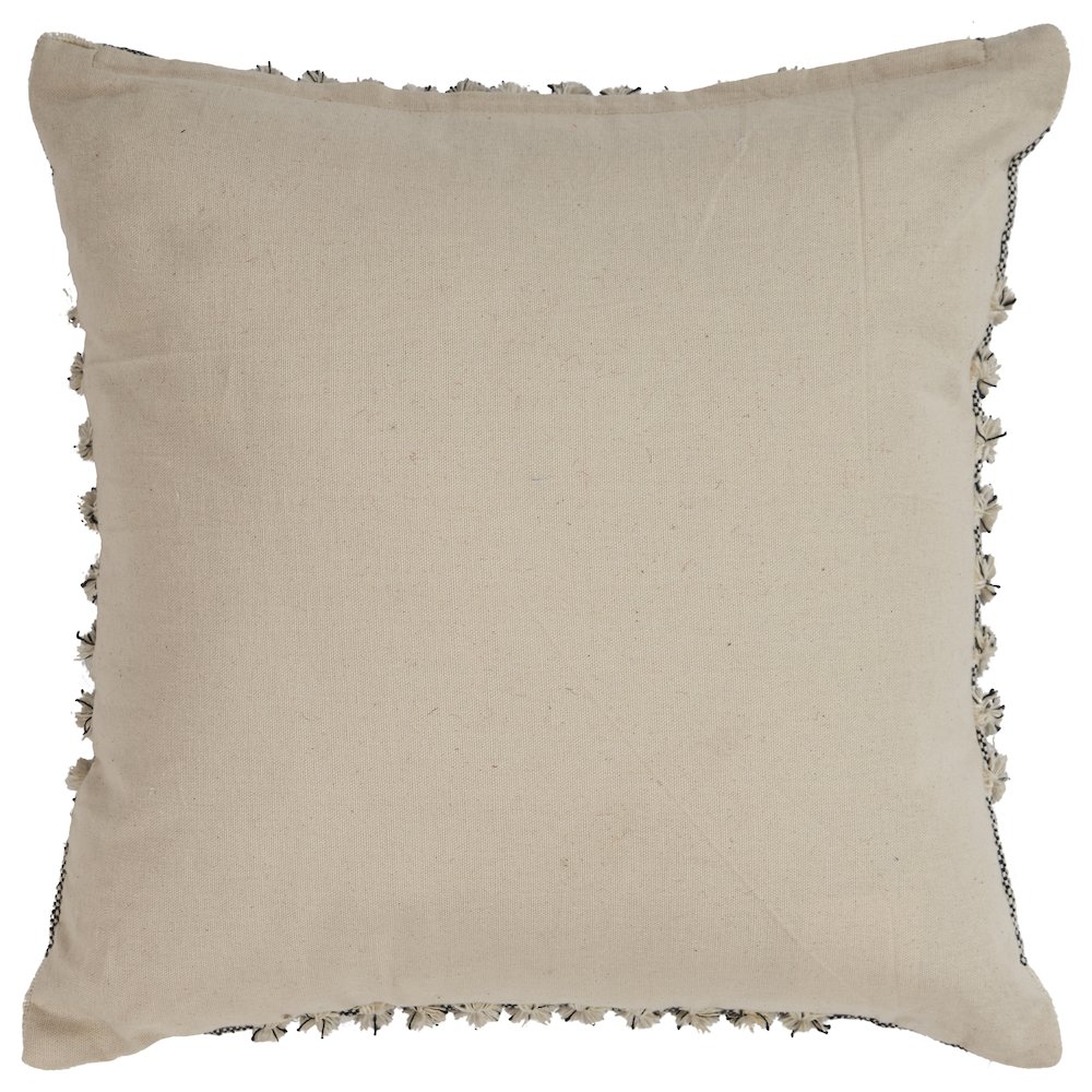 Elevate Cotton Pillow Set of 2 in Black/Ivory, 18" x 18". Picture 5