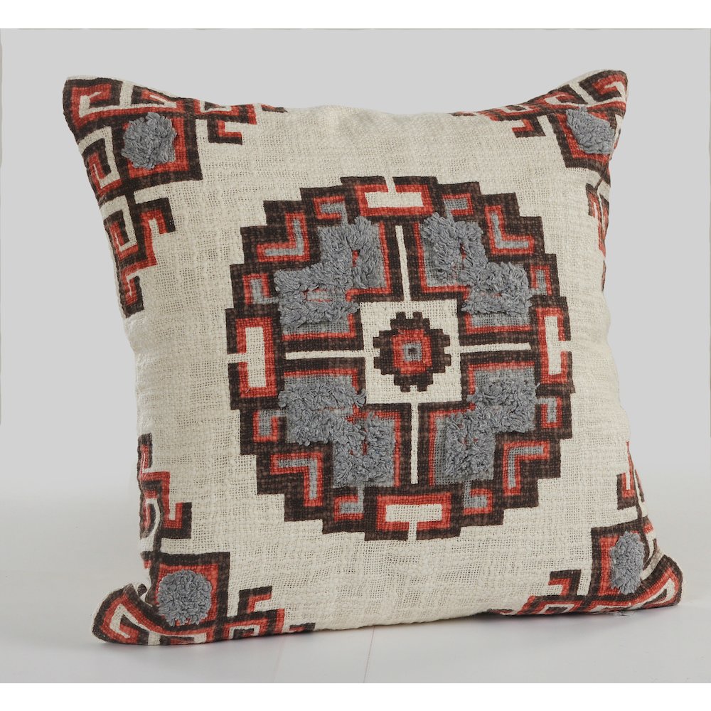 Rustic Medallion Throw Pillow. Picture 4