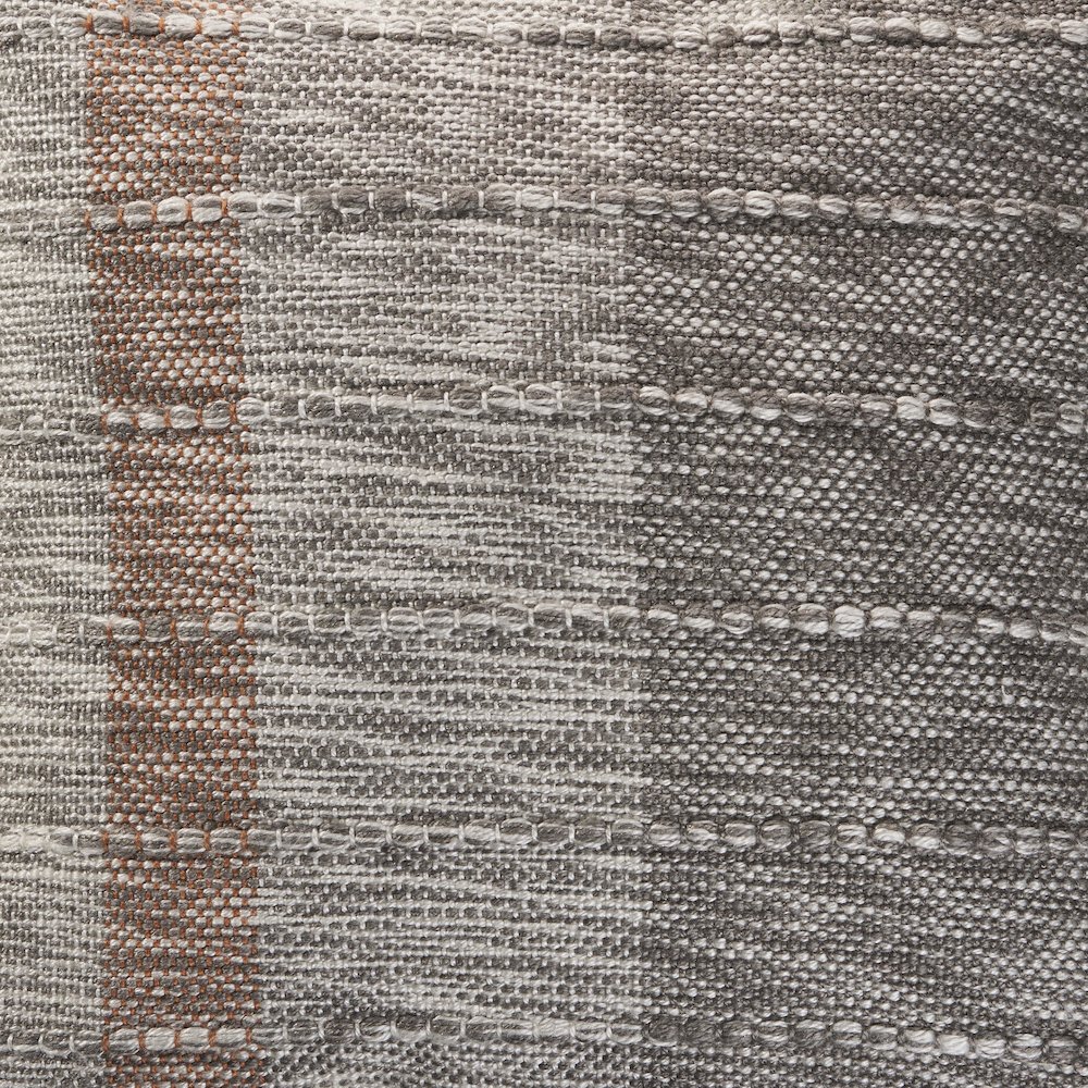 Sophisticated Grayscale and Red Tasseled Throw Pillow. Picture 6