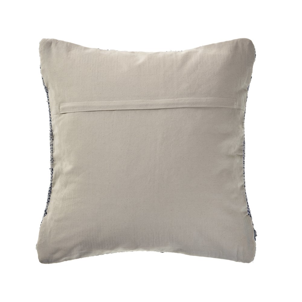 Blue and Ivory Textured Throw Pillow. Picture 2