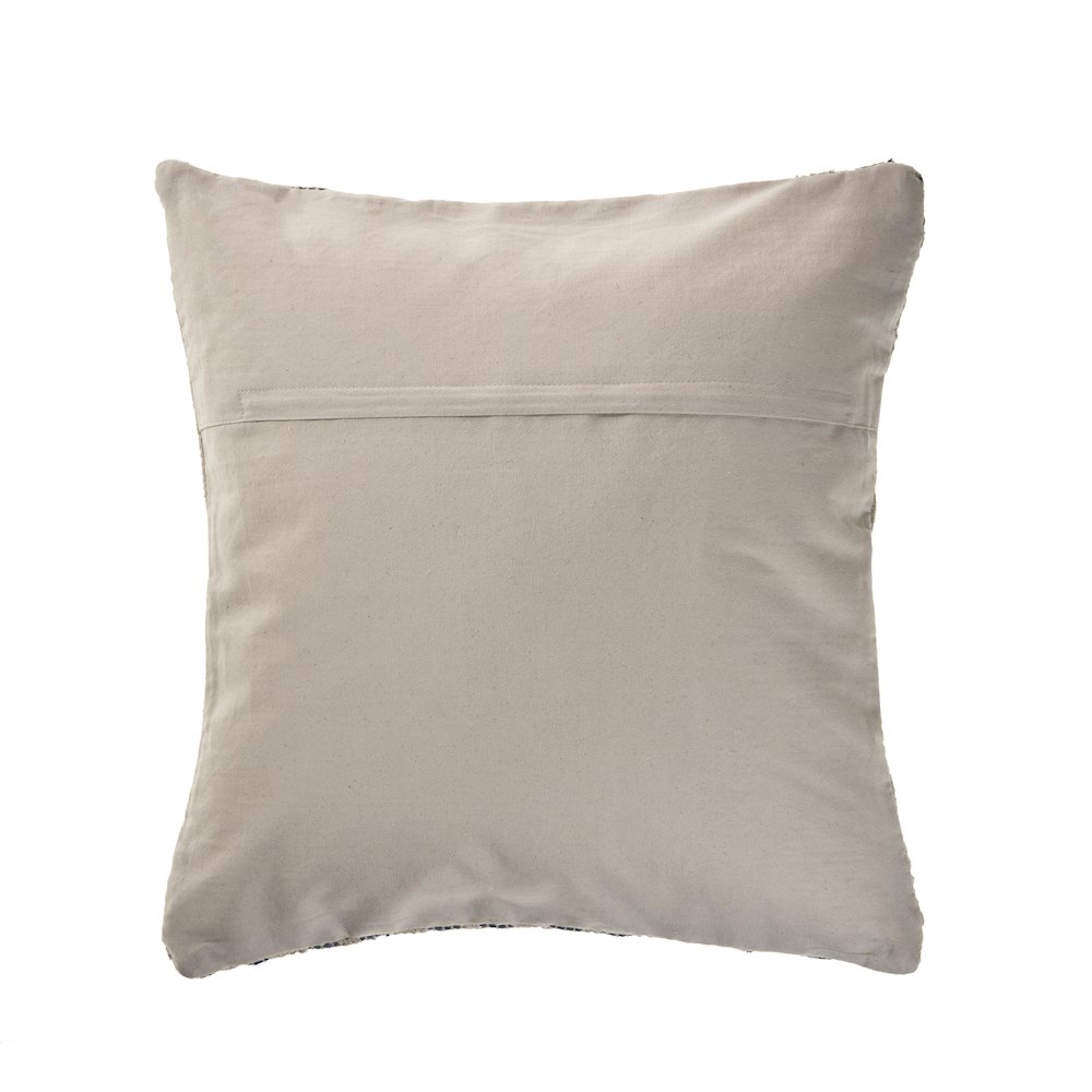 Detailed Denim Blue Throw Pillow. Picture 2