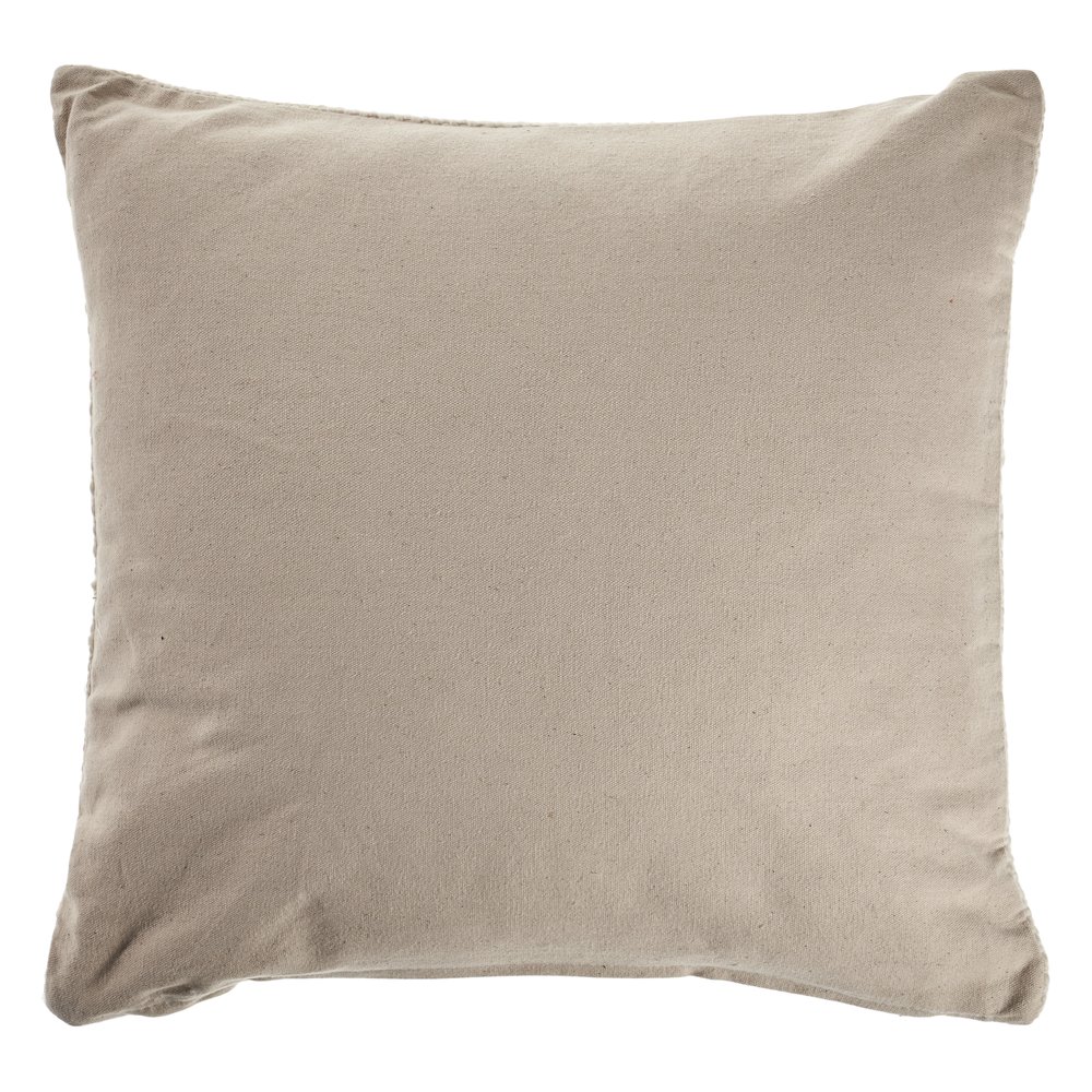 Ox Bay Hand-stitched Cream/Beige Solid All-Natural Cotton  Pillow Cover. Picture 6