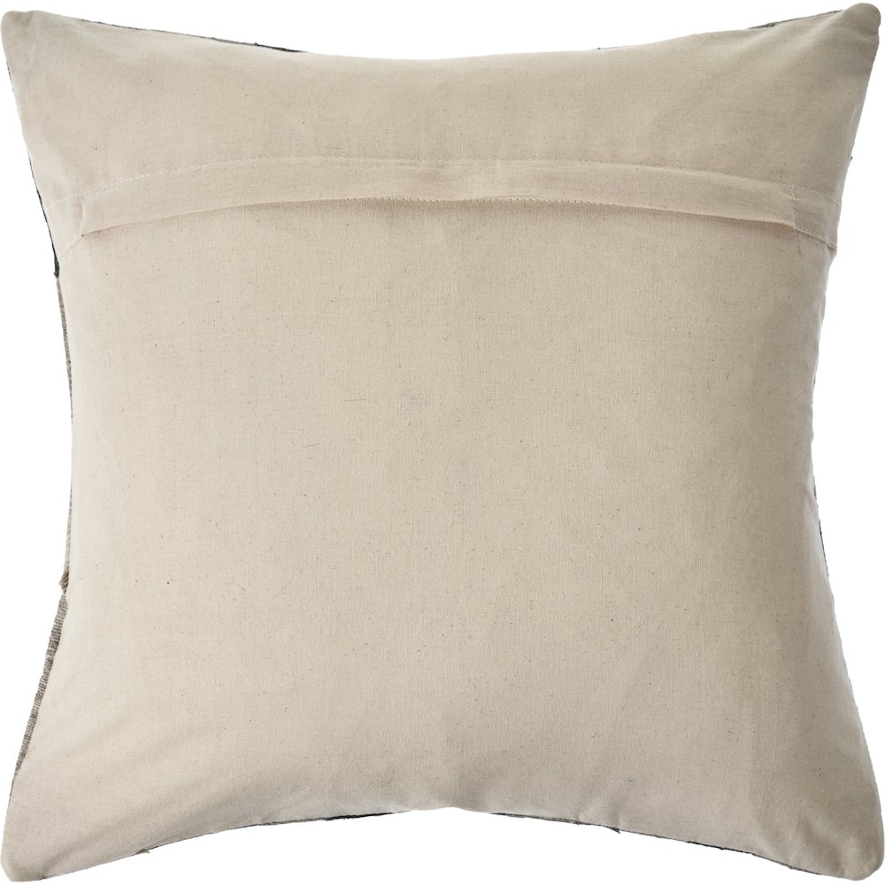 Ox Bay Hand-Woven Tan/Grey Geometric Wool Blend Pillow Cover. Picture 2