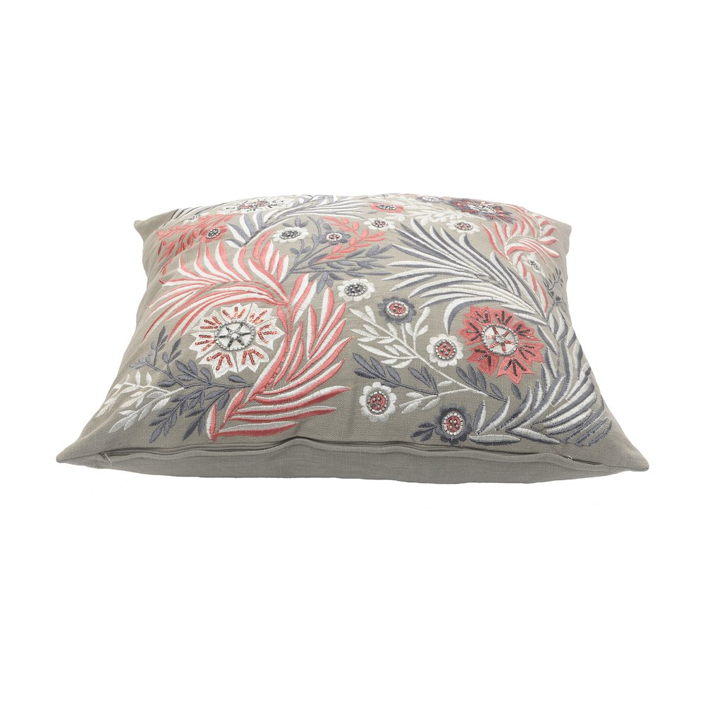 Multicolored Floral Garden Throw Pillow. Picture 3