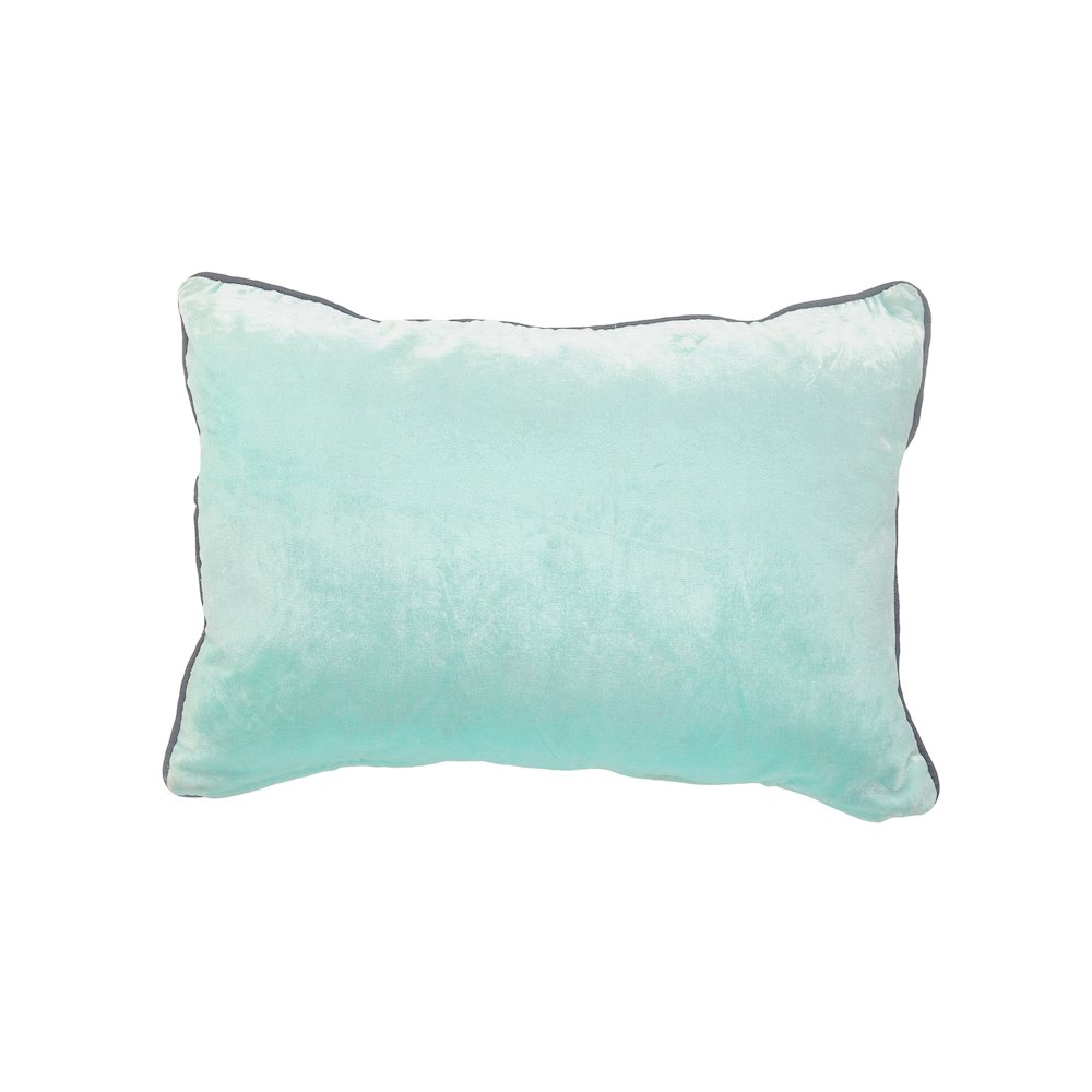 Mint and Gray Decorative Throw Pillow. Picture 6