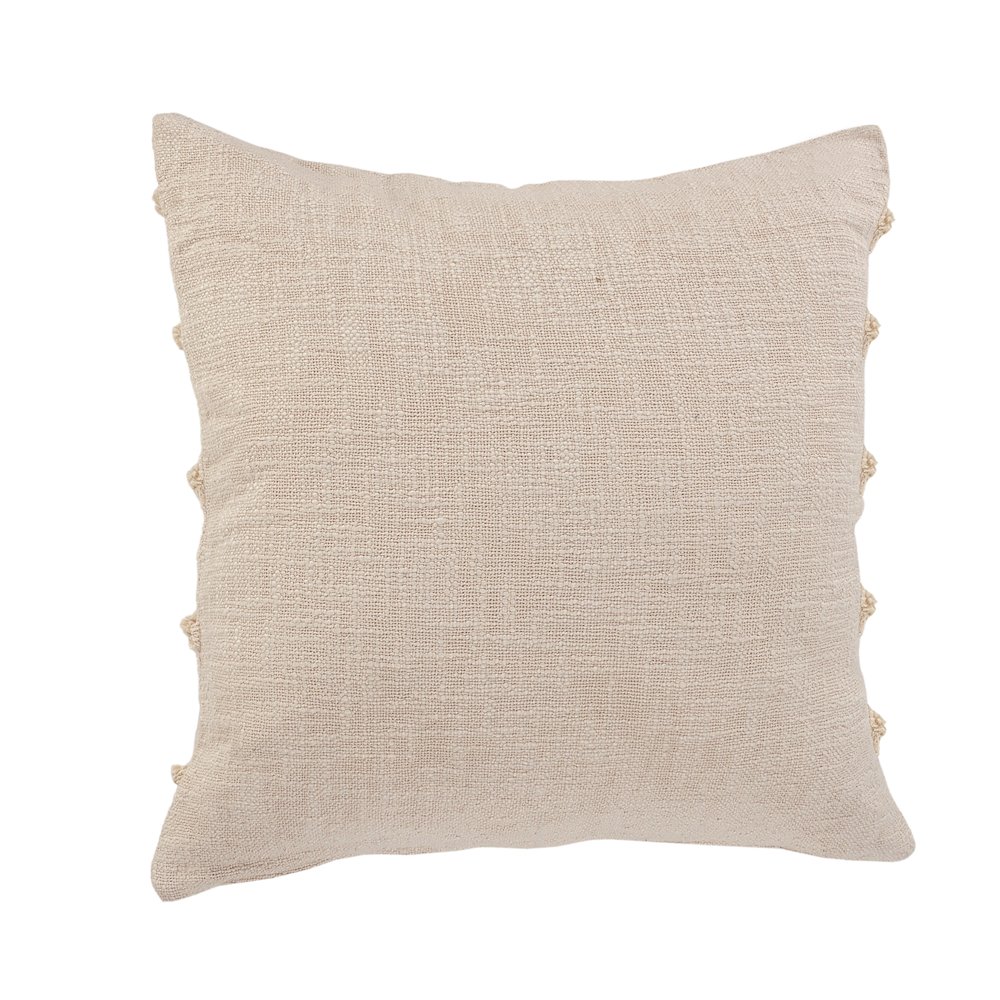 Rory Cotton Pillow Set of 2 in Beige, 20" x 20". Picture 5