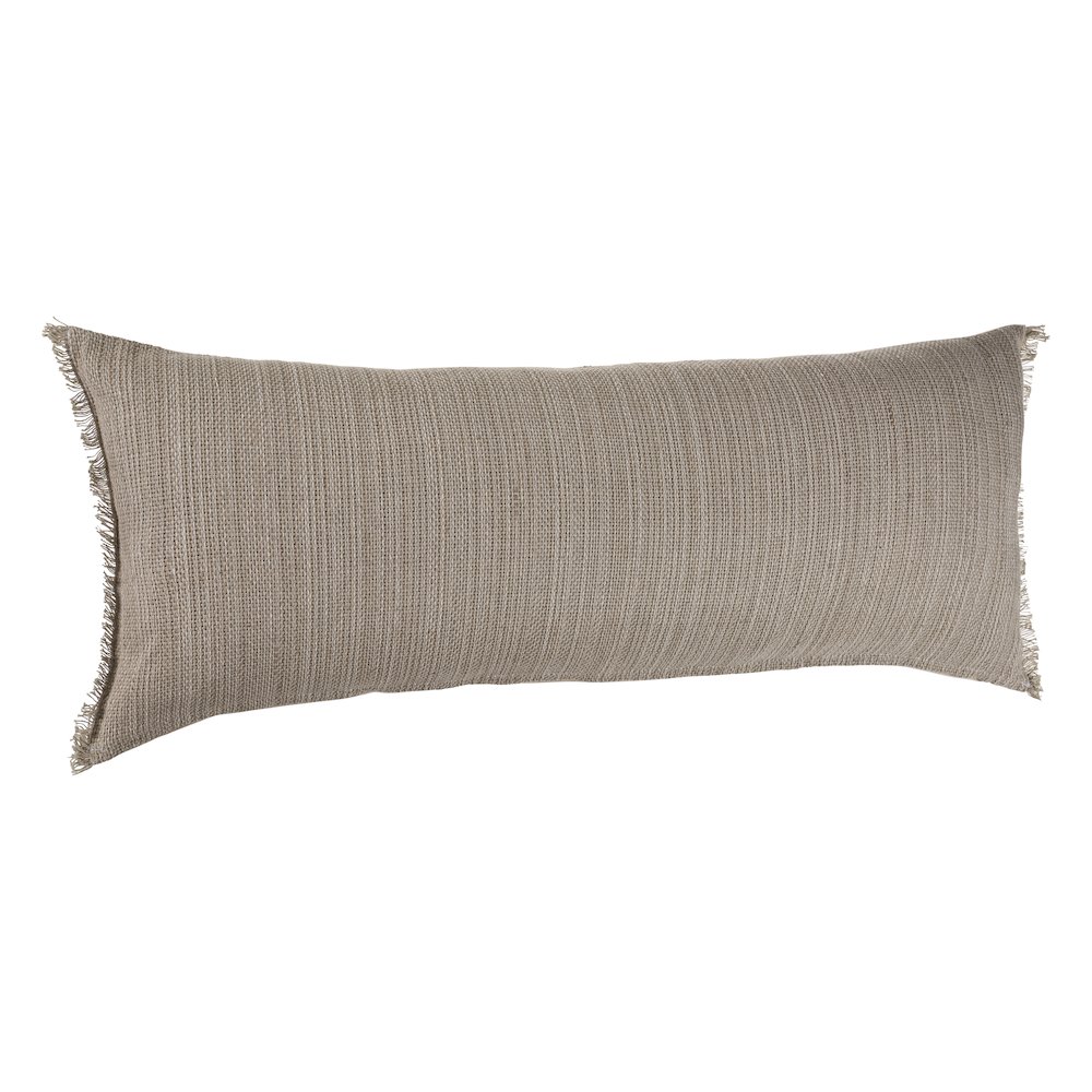 Ox Bay Hand-stitched Tan/Brown Distressed Cotton Blend Pillow Cover. Picture 5