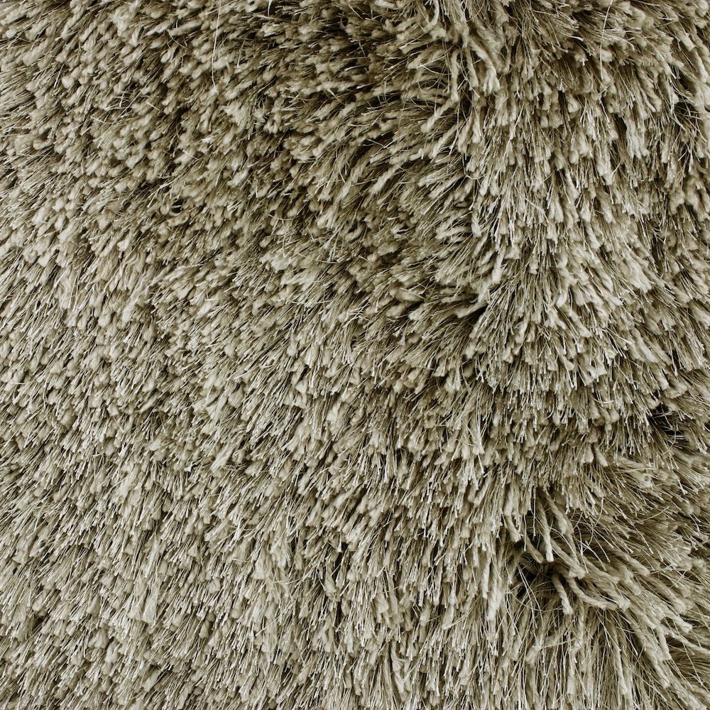 Taupe Shag Throw Pillow. Picture 2