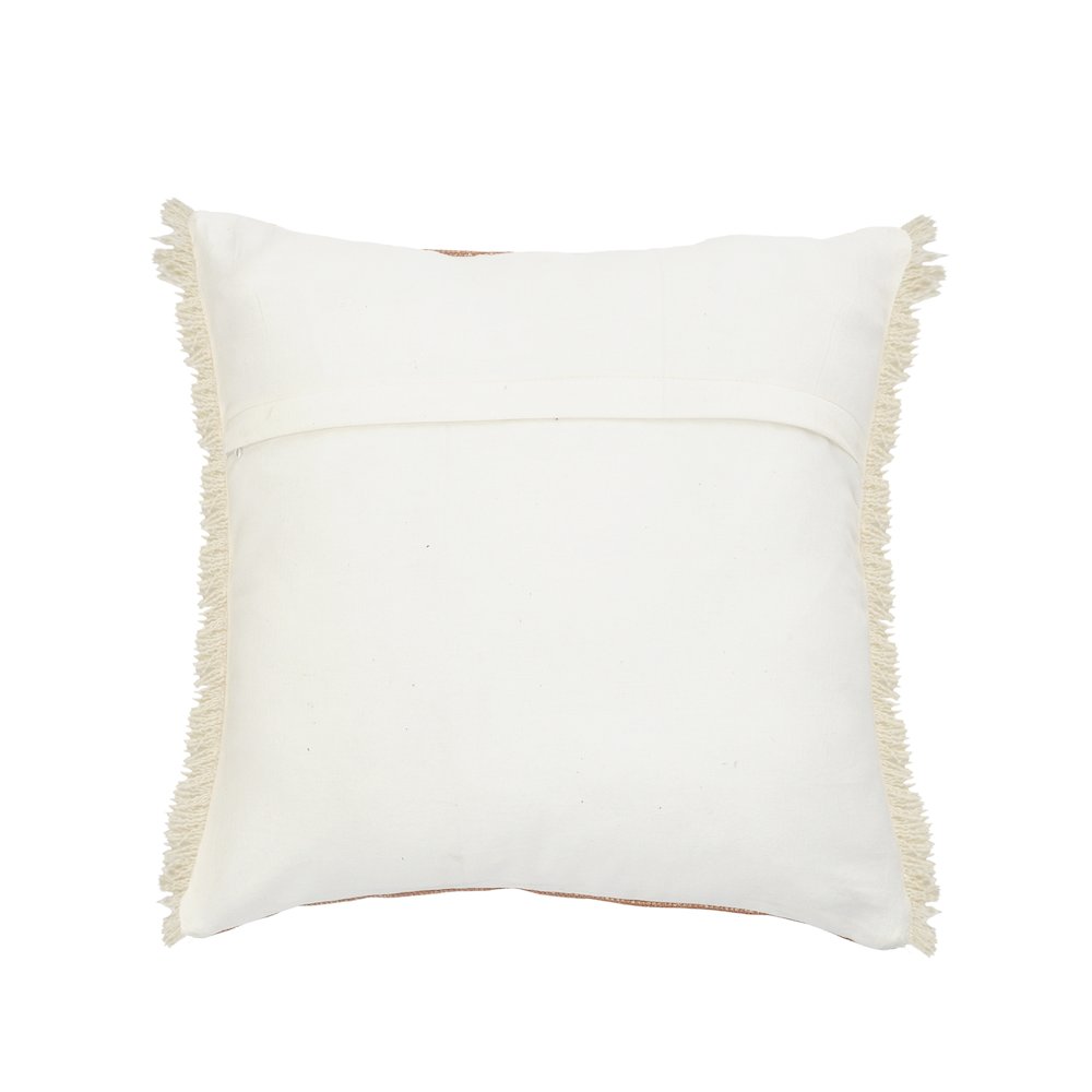 Caramel Coated Fringed Throw Pillow. Picture 4