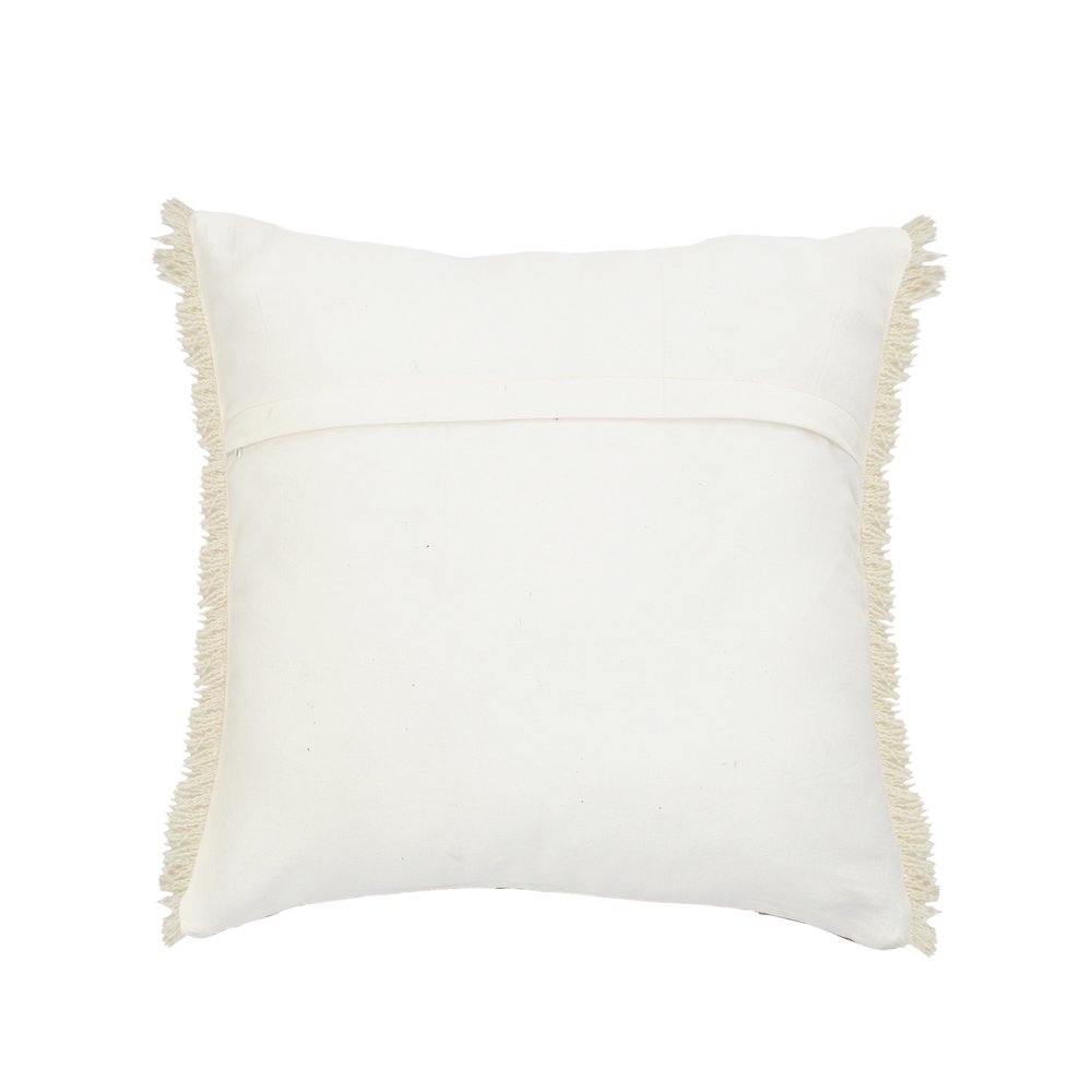 Charcoal Gray Solid Fringed Throw Pillow. Picture 5