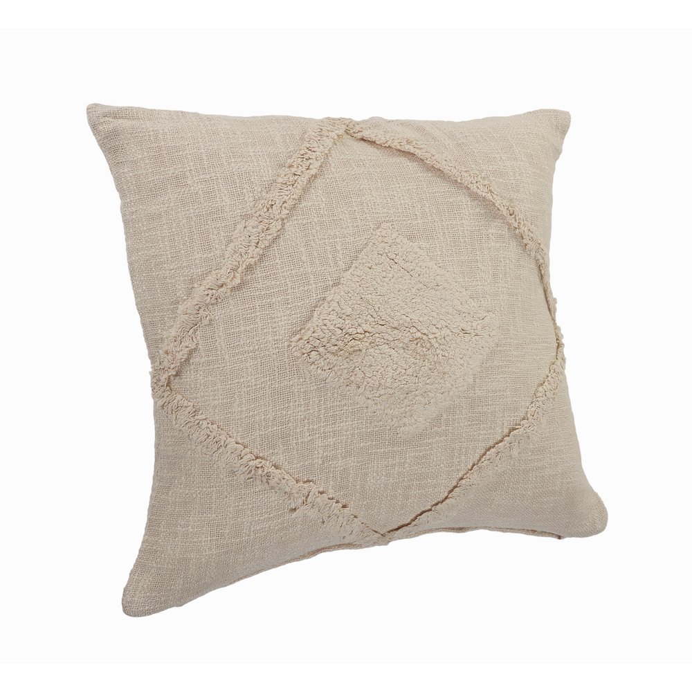 Ox Bay Hand-Woven Birch Diamond All-Natural Cotton  Pillow Cover. Picture 3