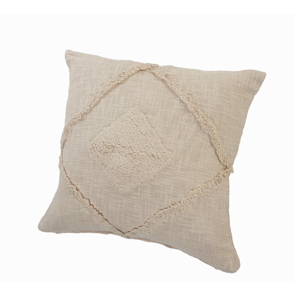 Ox Bay Hand-Woven Birch Diamond All-Natural Cotton  Pillow Cover. Picture 4