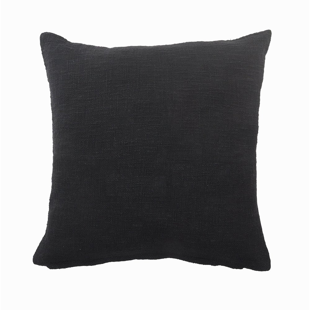 Ox Bay Hand-Woven Black/Cream Diamond All-Natural Cotton  Pillow Cover. Picture 5