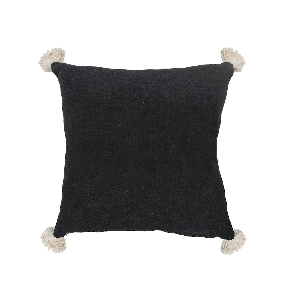 Ox Bay Hand-Woven Black/White Geometric All-Natural Cotton  Pillow Cover. Picture 5