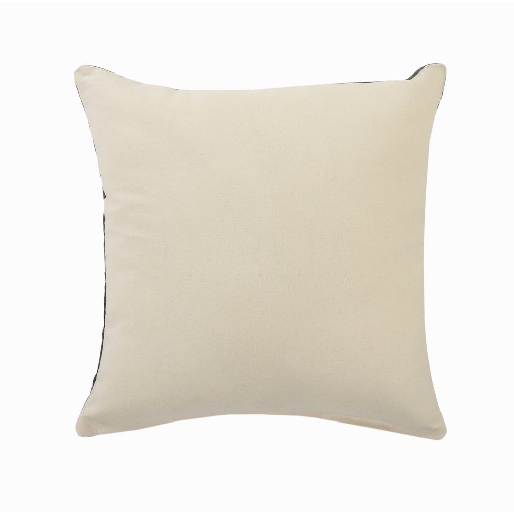 Ox Bay Hand-Woven Black/Cream Diamond All-Natural Cotton  Pillow Cover. Picture 5