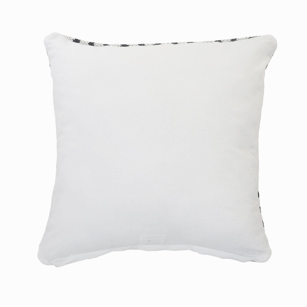 Ox Bay Hand-Woven White/Black Geometric All-Natural Cotton  Pillow Cover. Picture 5