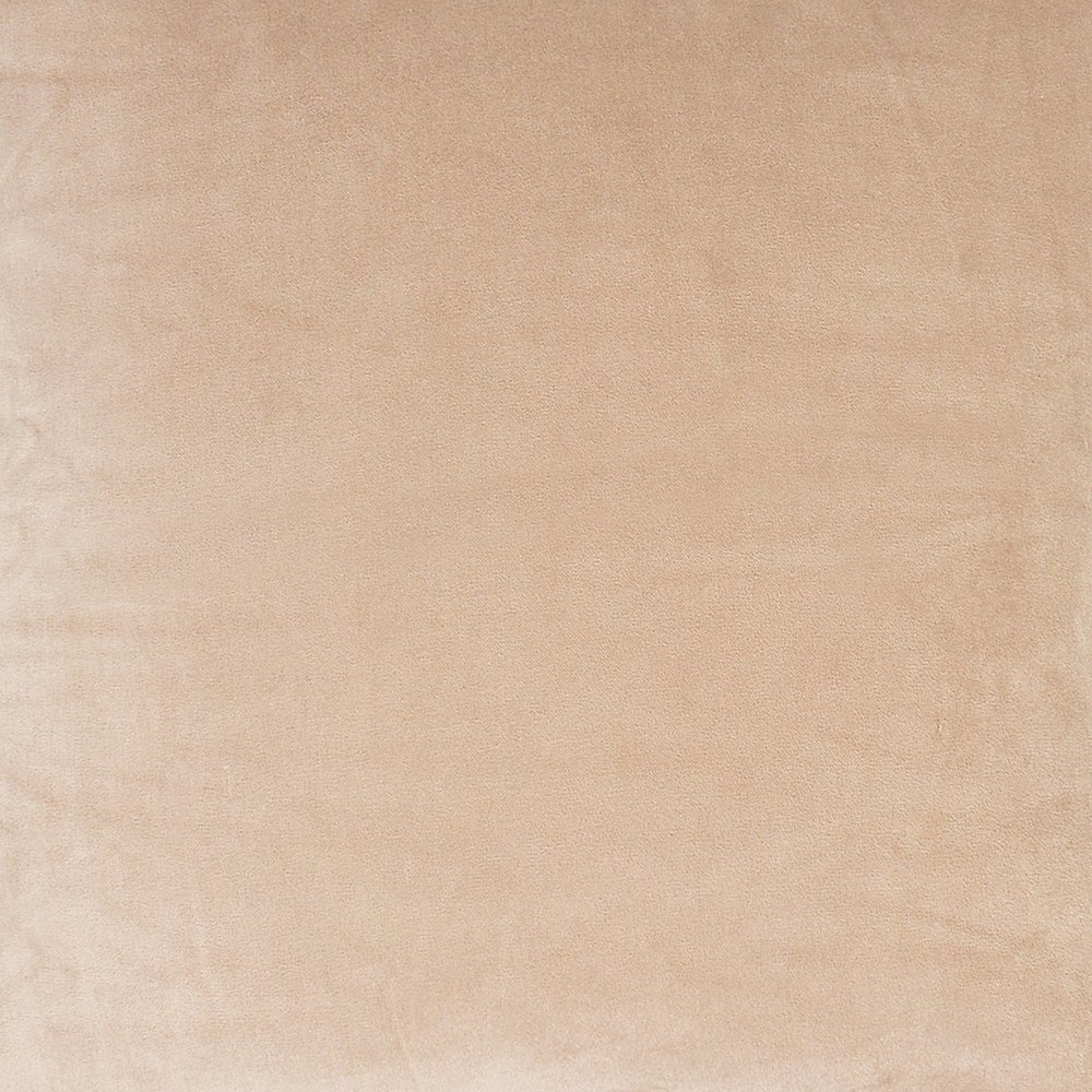 Evette Rios Oxford Taupe Velveteen Cotton Throw Pillow. Picture 3